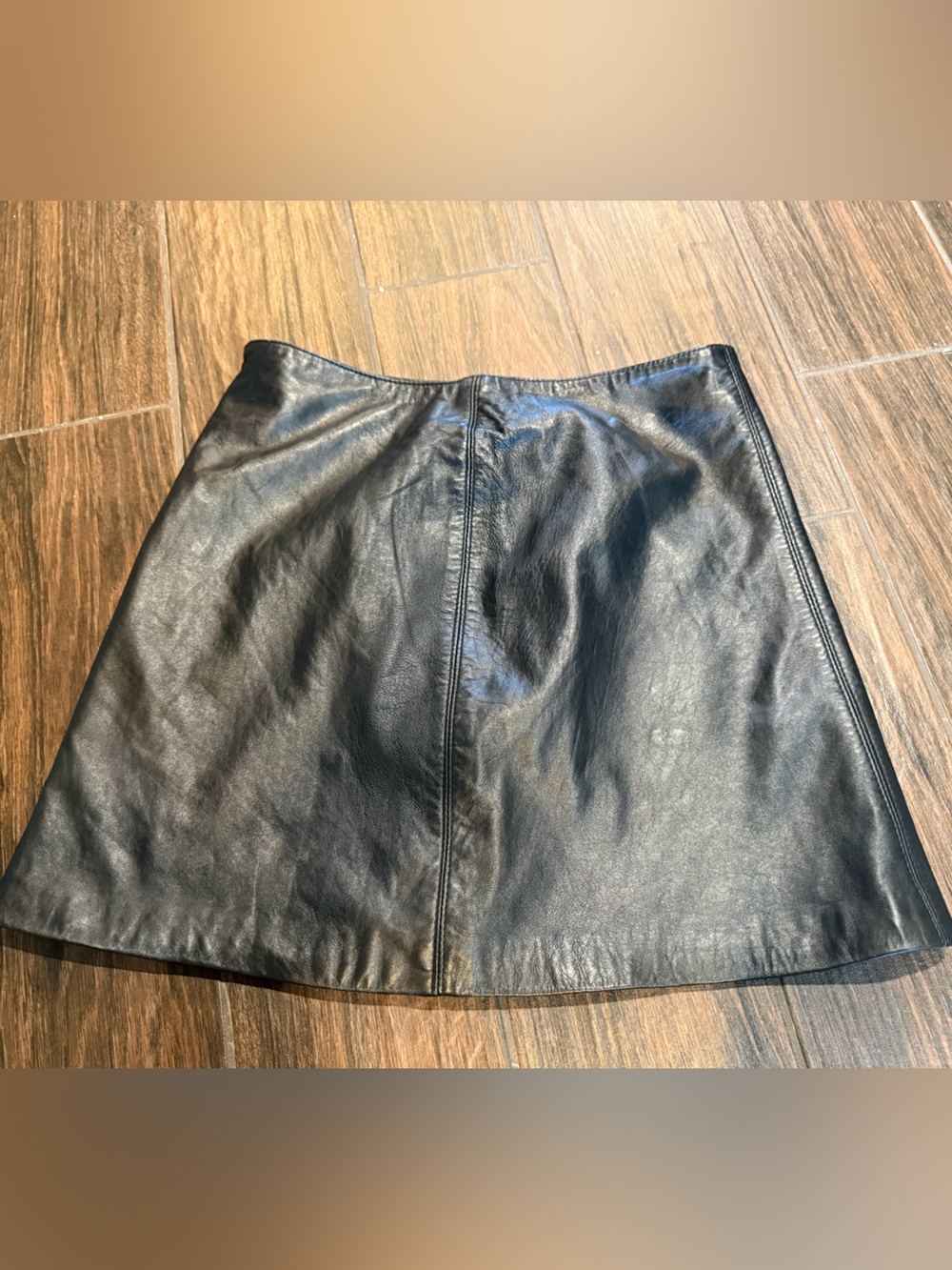 Rampage Black Leather Mini Skirt